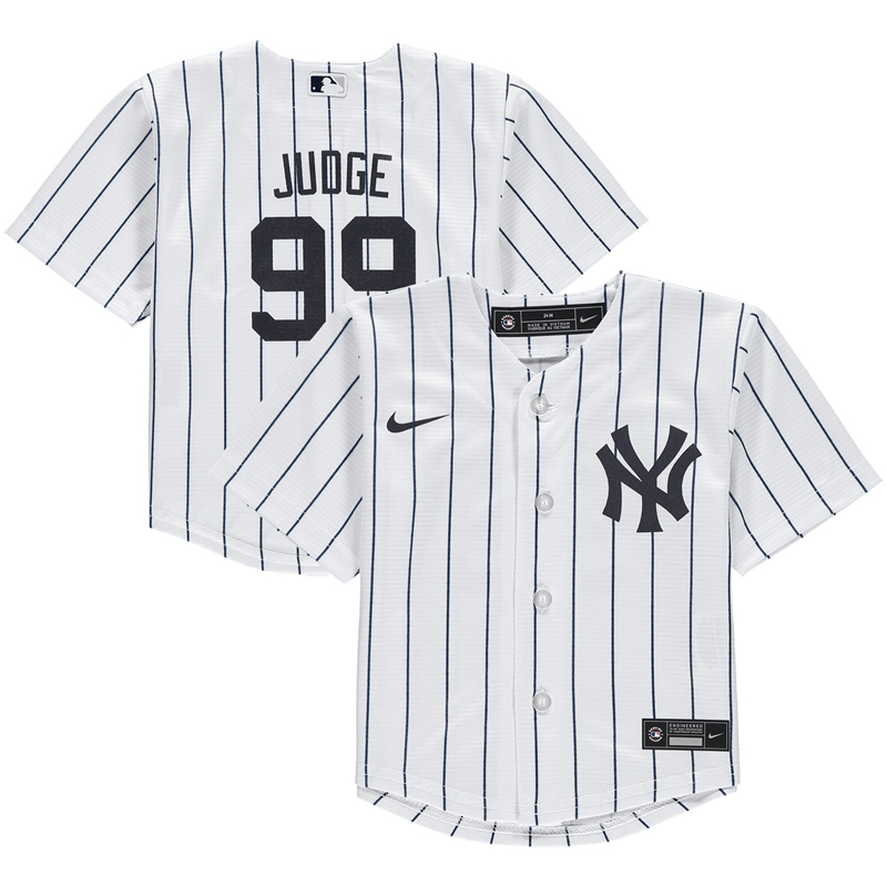 2020 MLB Infant New York Yankees 99 Aaron Judge Nike White Home 2020 Replica Player Jersey 1